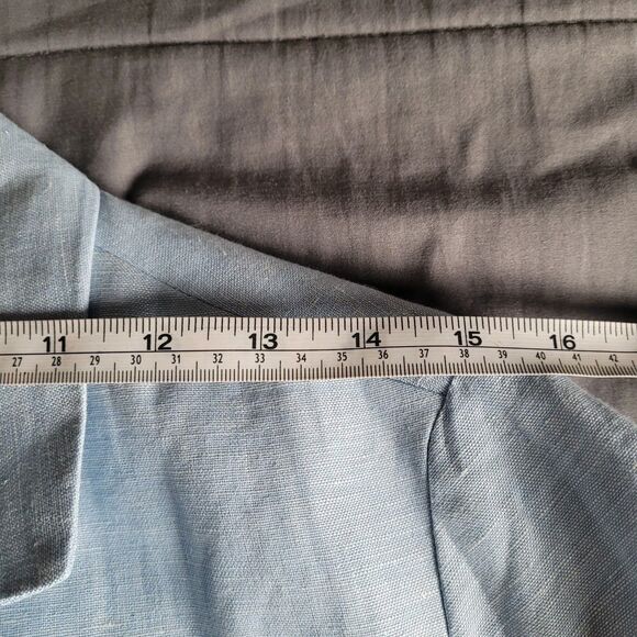 Gap Womens Linen Blend Blazer Size 8 Light Blue One Button Single Breasted Nwt - Picture 5 of 9